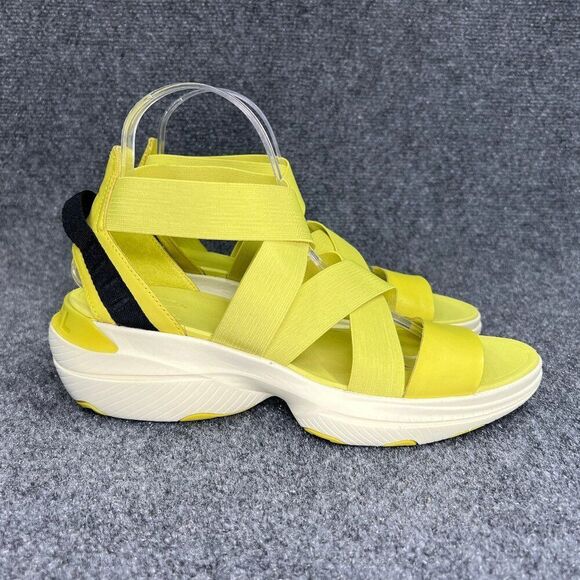 Sorel Explorer Blitz Sandals Women's 9.5 Bolt Yellow Multi Strap Elastic Shoes - Picture 1 of 11